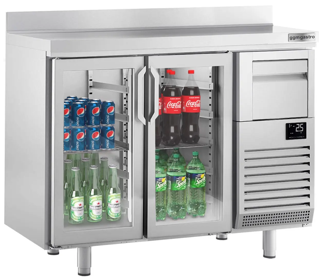 Masa frigorifica pentru bar GGM Gastro BGI156HGA (Inox)