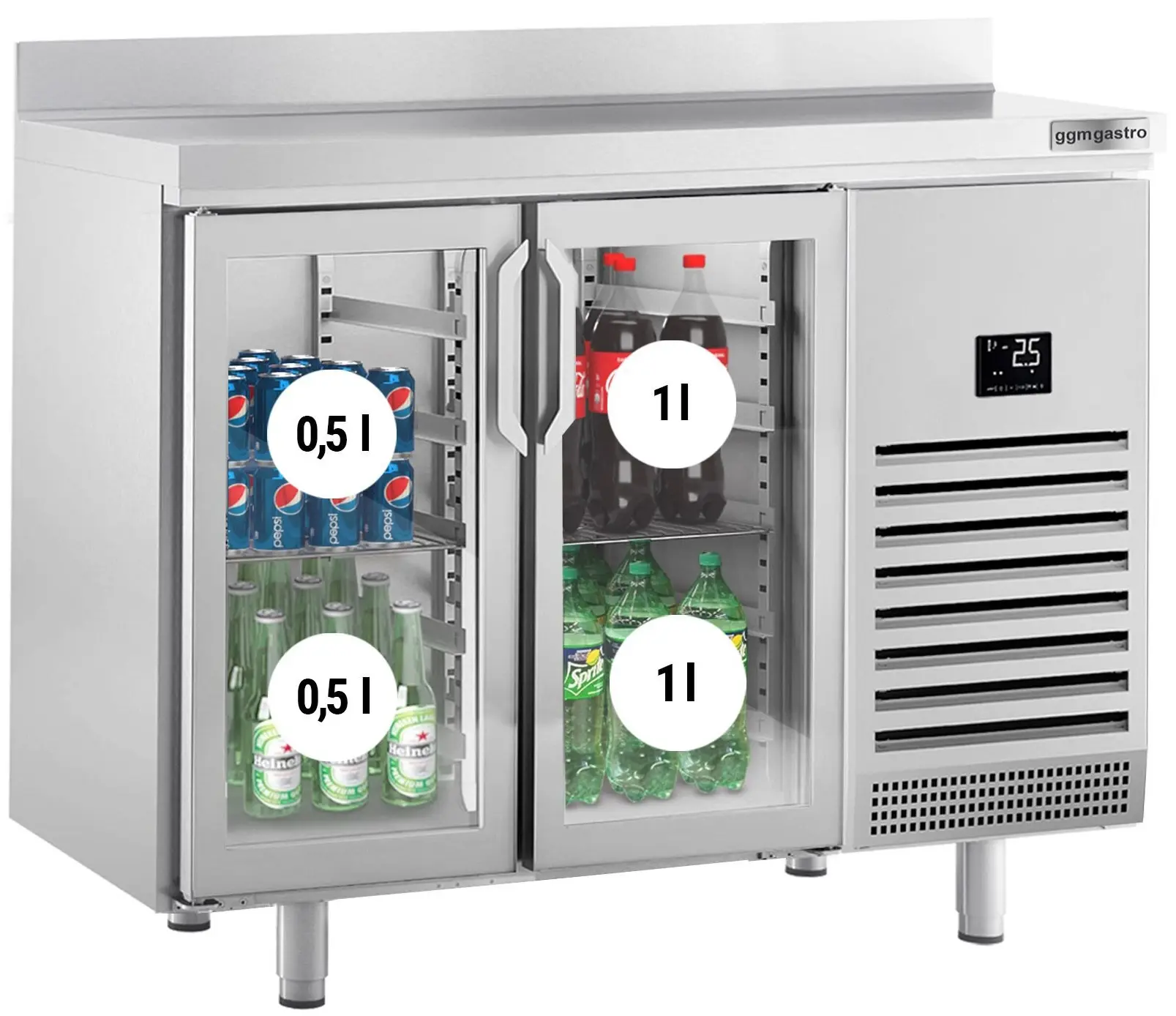 Masa frigorifica pentru bar GGM Gastro BGI157 (Inox) - 7