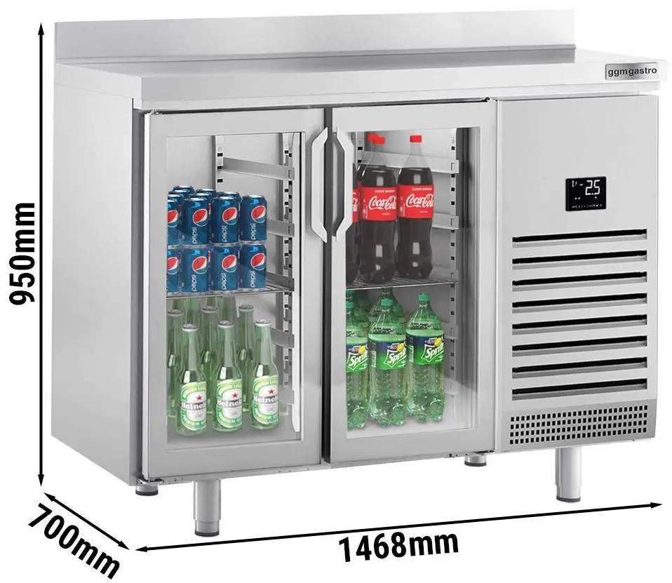 Masa frigorifica pentru bar GGM Gastro BGI157 (Inox) - 8