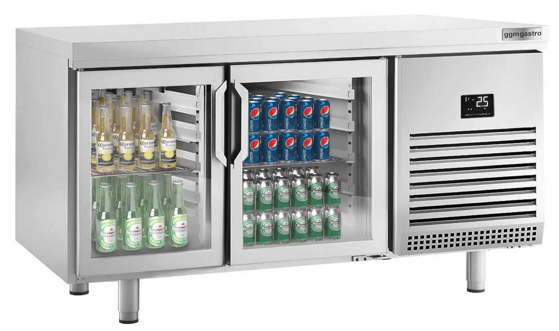 Masa frigorifica pentru bar GGM Gastro BGI168GB (Inox)