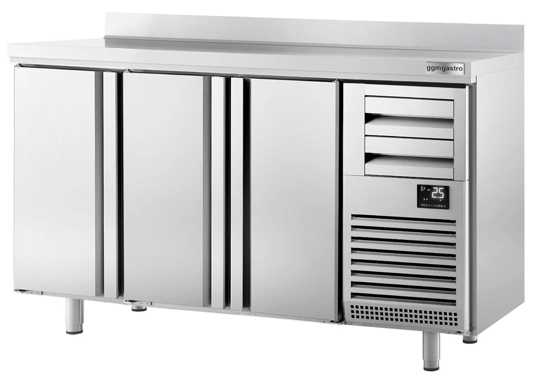 Masa frigorifica pentru bar GGM Gastro BGI206H (Inox) - 2
