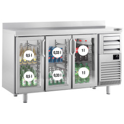 Masa frigorifica pentru bar GGM Gastro BGI206HG (Inox) Thumb