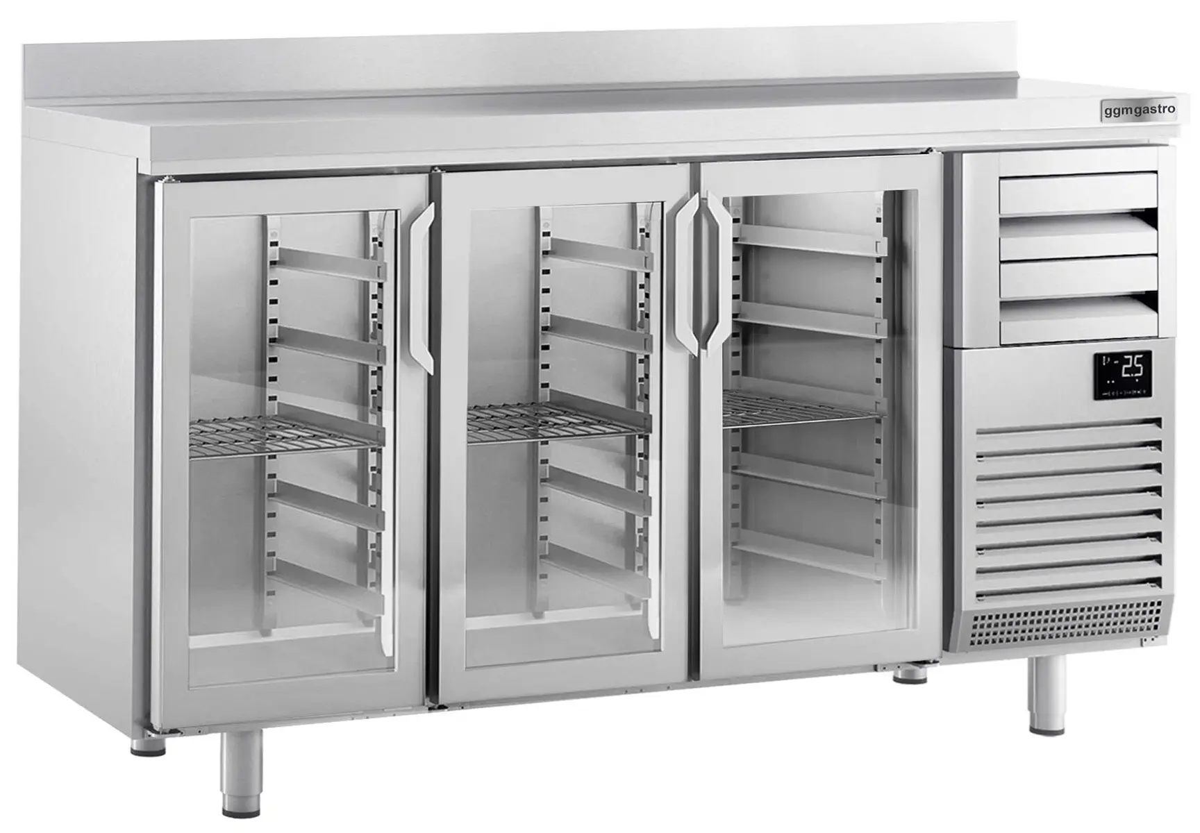 Masa frigorifica pentru bar GGM Gastro BGI206HG (Inox) - 3