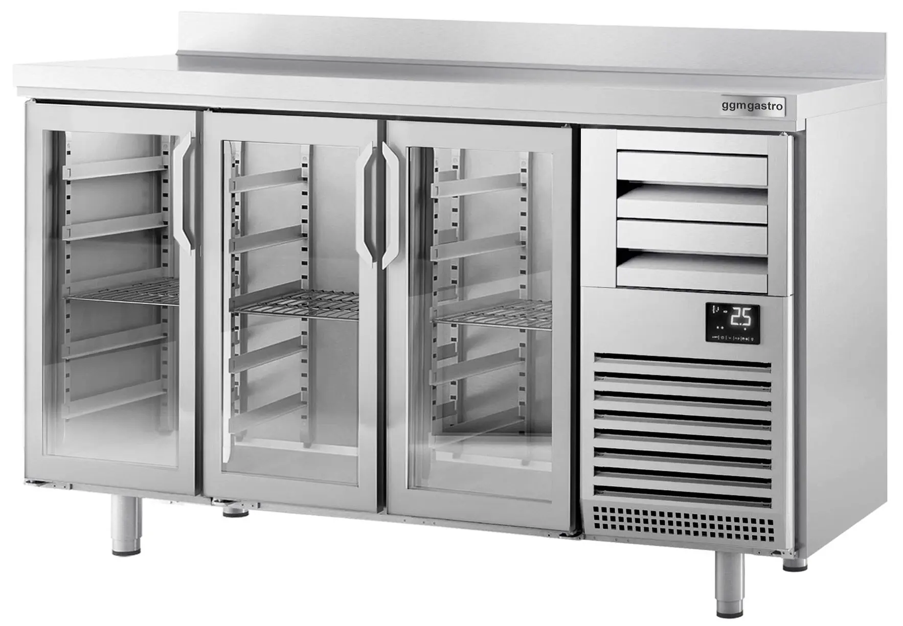 Masa frigorifica pentru bar GGM Gastro BGI206HG (Inox) - 4