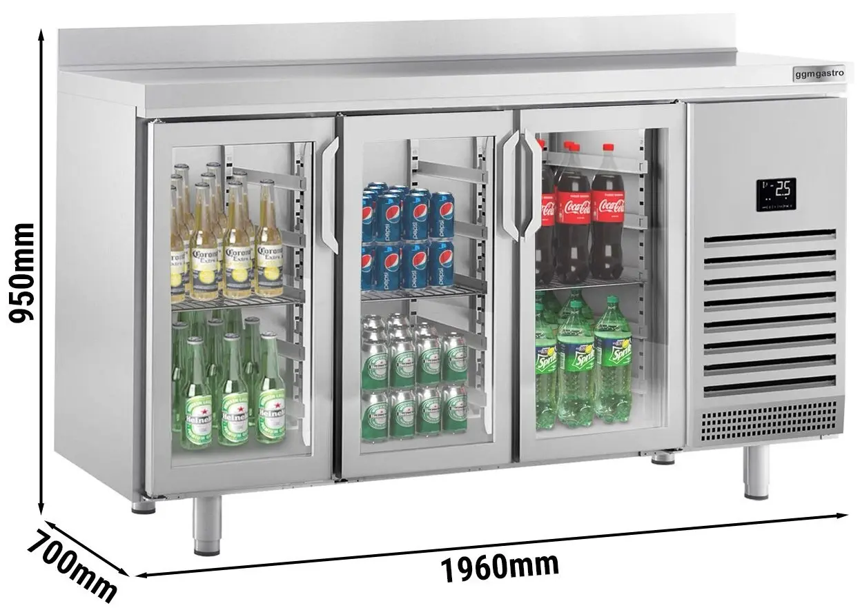 Masa frigorifica pentru bar GGM Gastro BGI207 (Inox) - 8
