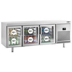 Masa frigorifica pentru bar GGM Gastro BGI228GB (Inox) Thumb