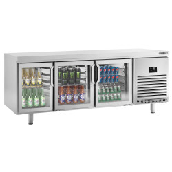 Masa frigorifica pentru bar GGM Gastro BGI228GB (Inox)