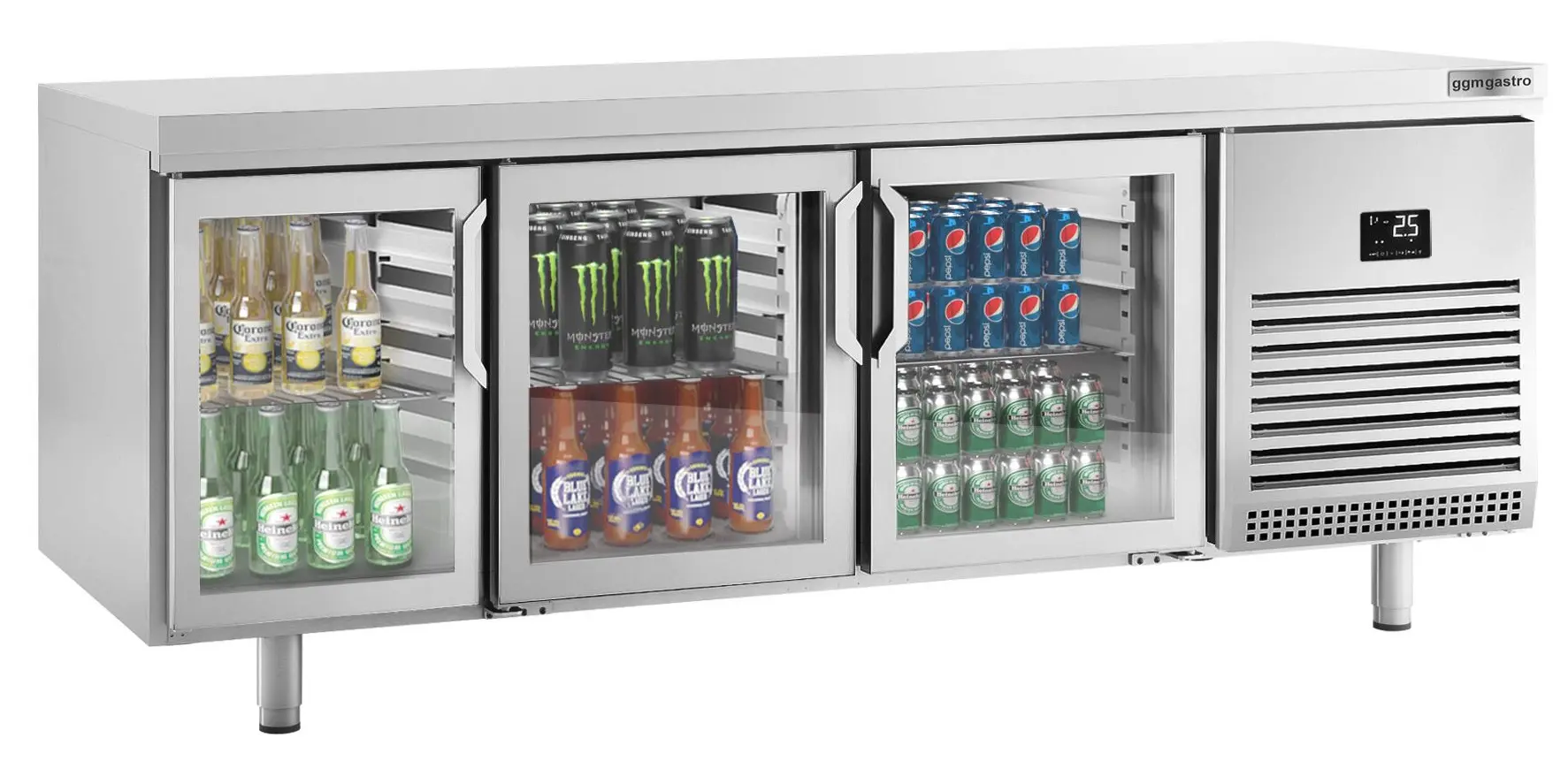 Masa frigorifica pentru bar GGM Gastro BGI228GB (Inox)