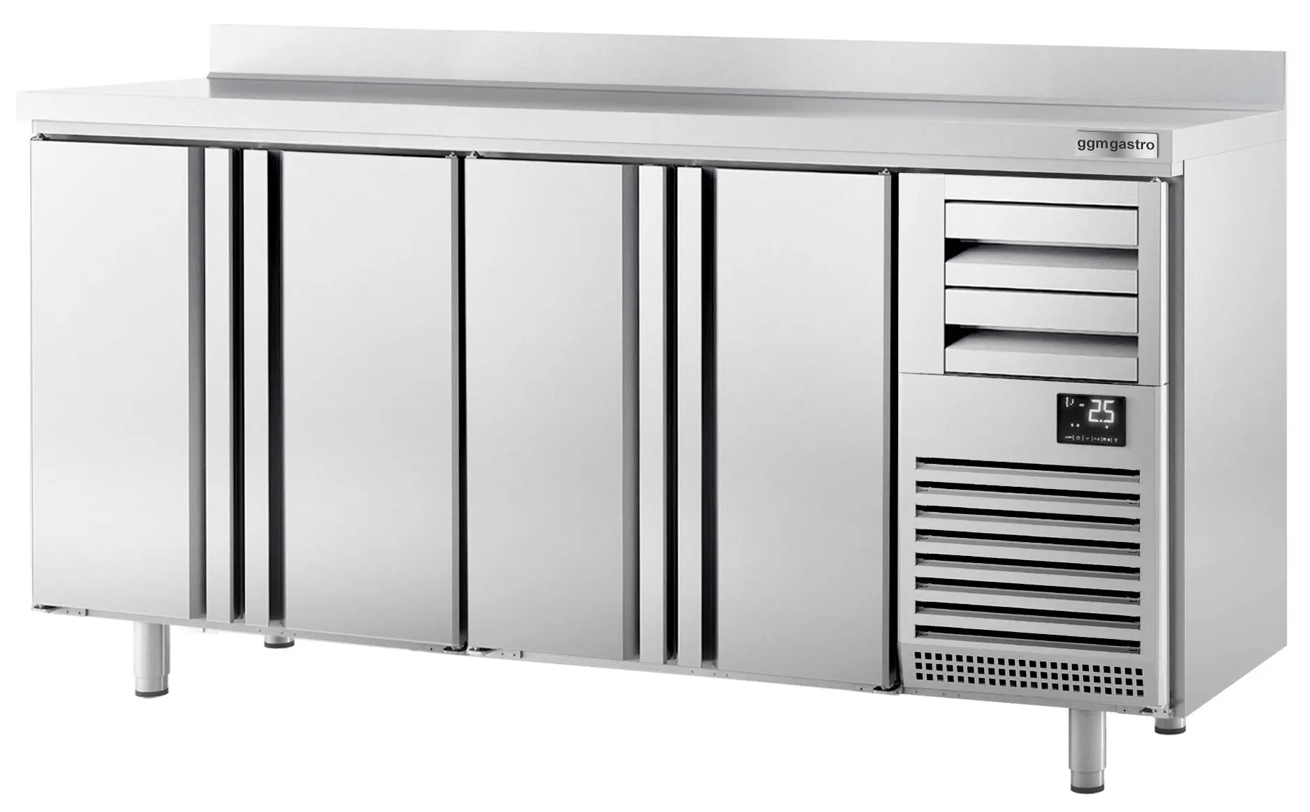 Masa frigorifica pentru bar GGM Gastro BGI256H (Inox) - 2