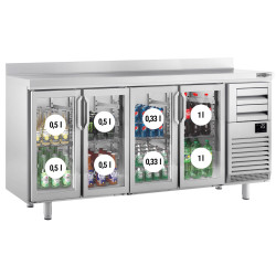 Masa frigorifica pentru bar GGM Gastro BGI256HG (Inox) Thumb