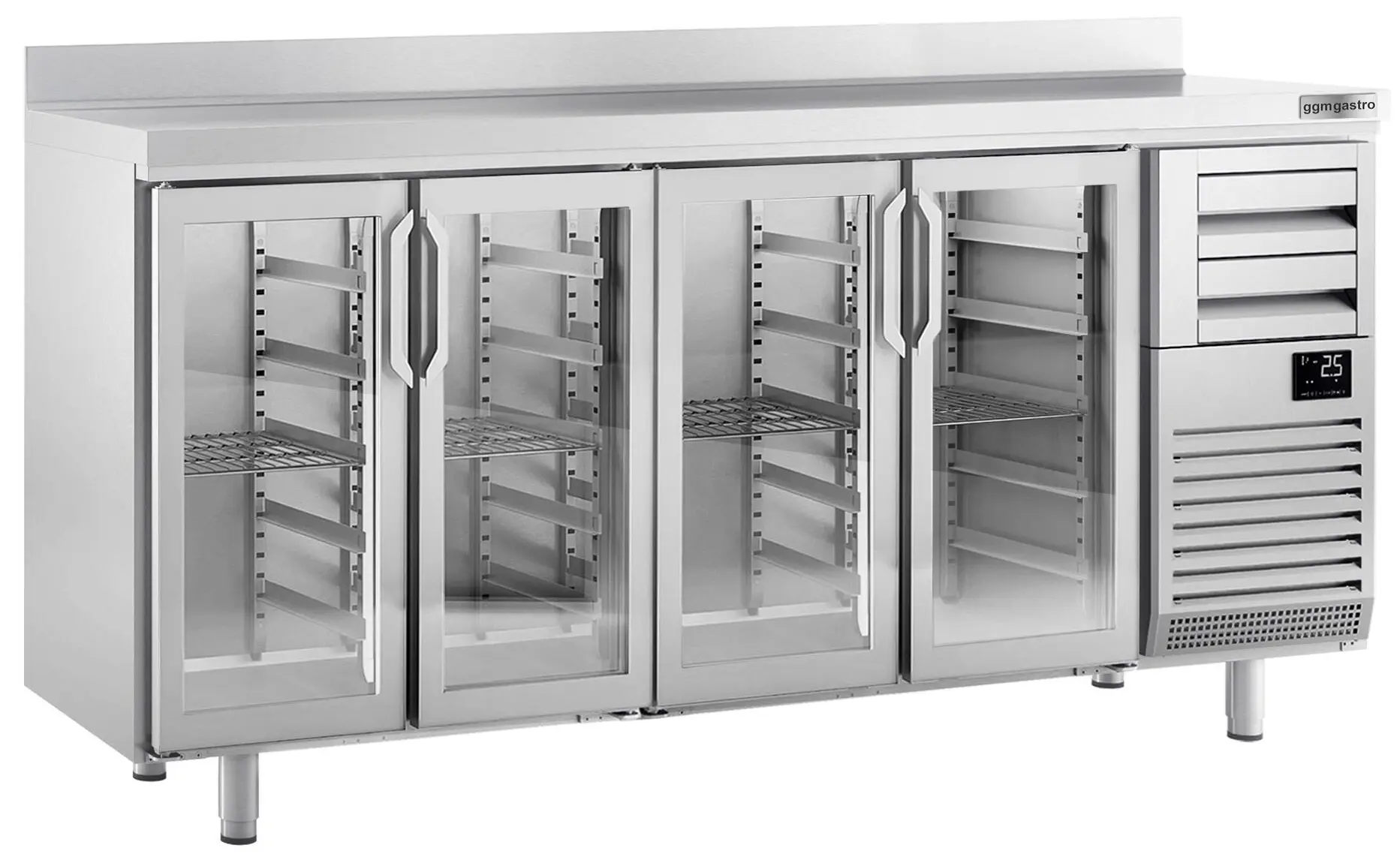 Masa frigorifica pentru bar GGM Gastro BGI256HG (Inox) - 3