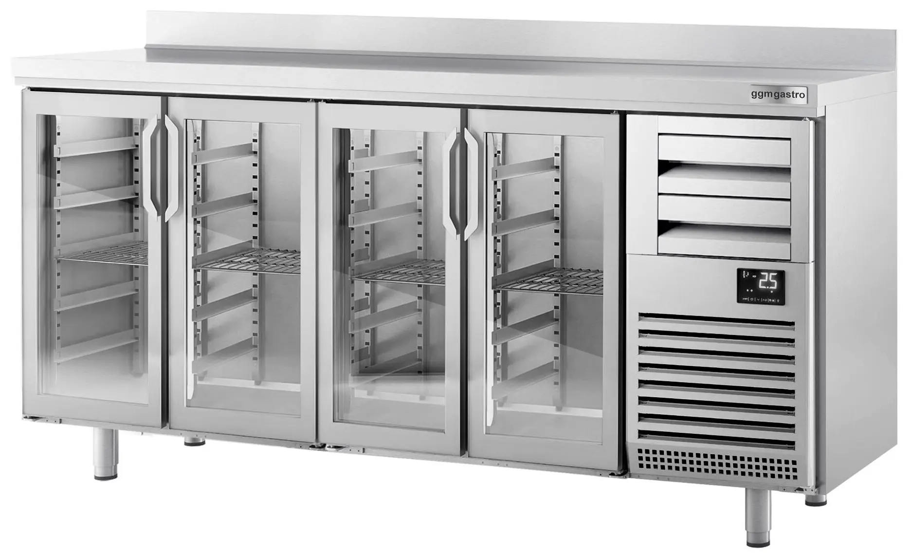 Masa frigorifica pentru bar GGM Gastro BGI256HG (Inox) - 4