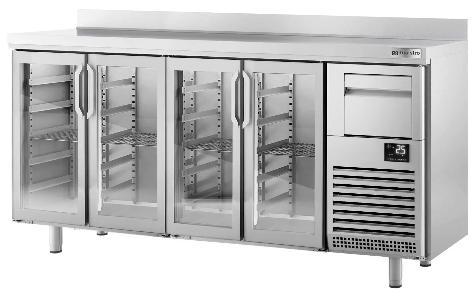 Masa frigorifica pentru bar GGM Gastro BGI256HGA (Inox) - 4