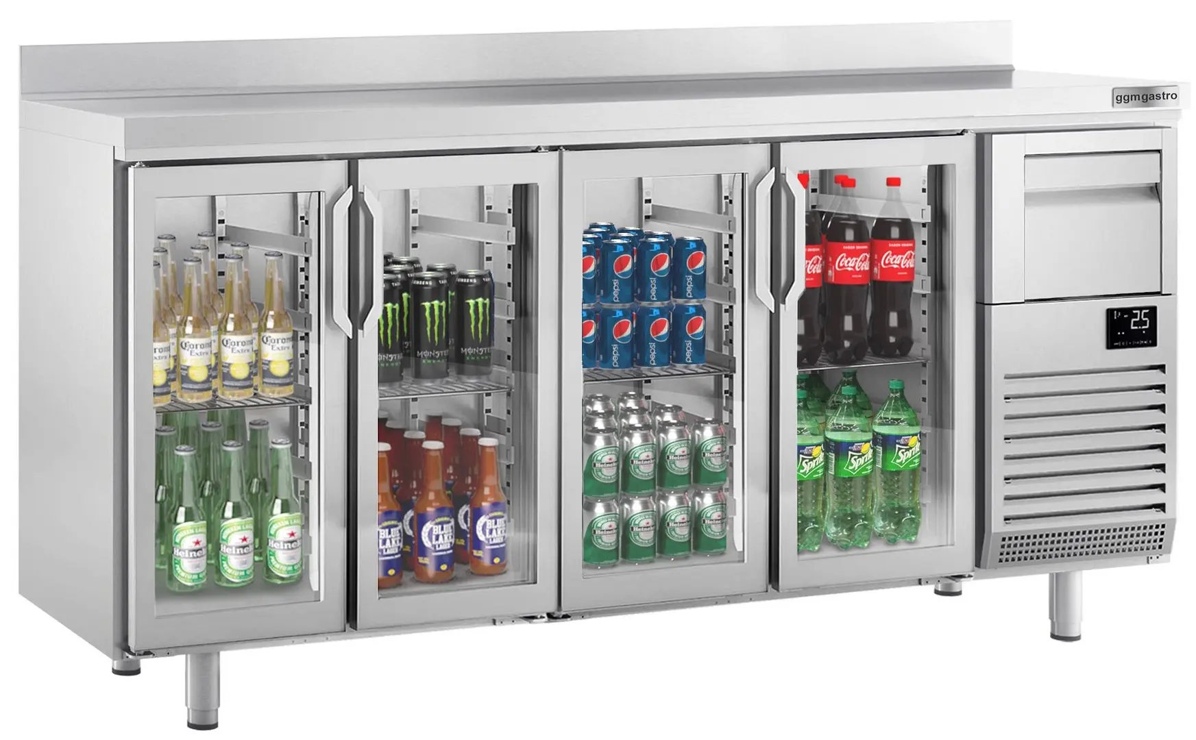 Masa frigorifica pentru bar GGM Gastro BGI256HGA (Inox)