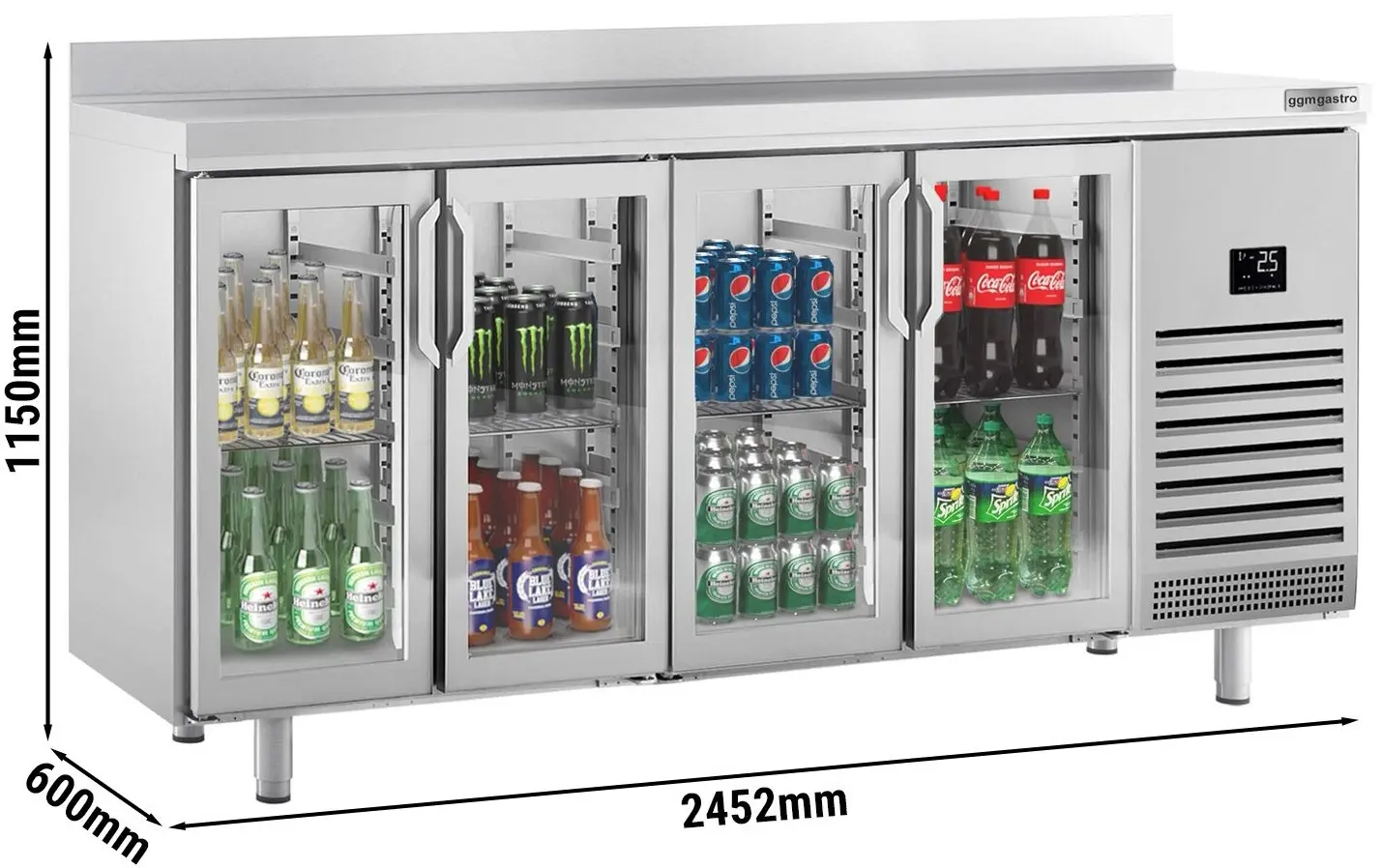 Masa frigorifica pentru bar GGM Gastro BGI257 (Inox) - 8