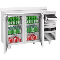 Холодильный барный стол GGM Gastro BGKF156DN#2#GT (Inox) Thumb