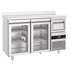 Холодильный барный стол GGM Gastro BGKF156DN#2#GT (Inox) Thumb