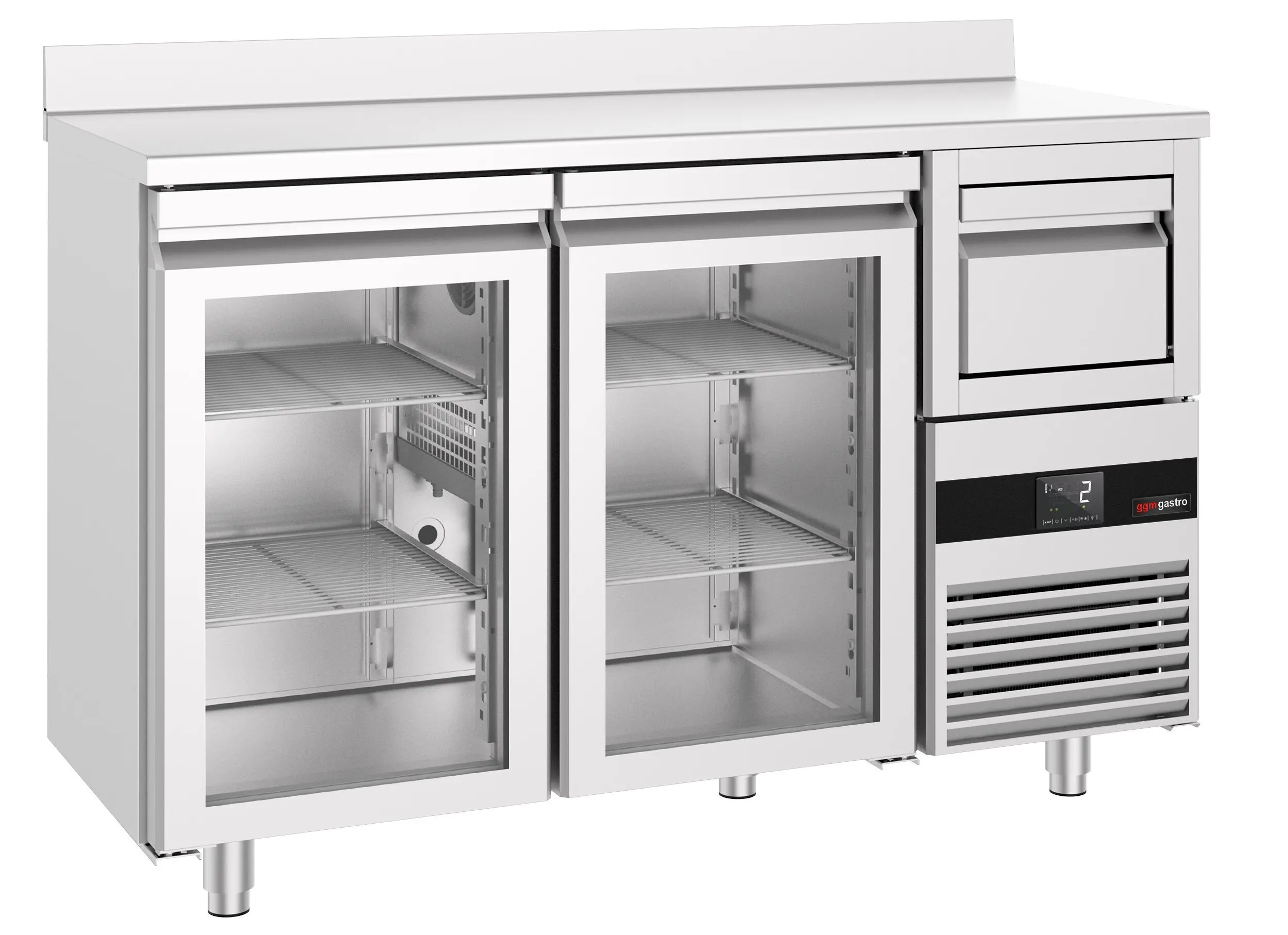 Холодильный барный стол GGM Gastro BGKF156DN#2#GT (Inox) - 3