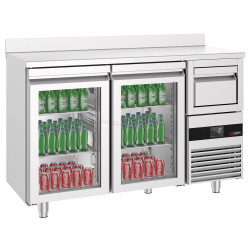Masa frigorifica pentru bar GGM Gastro BGKF156DN#2#GT (Inox)