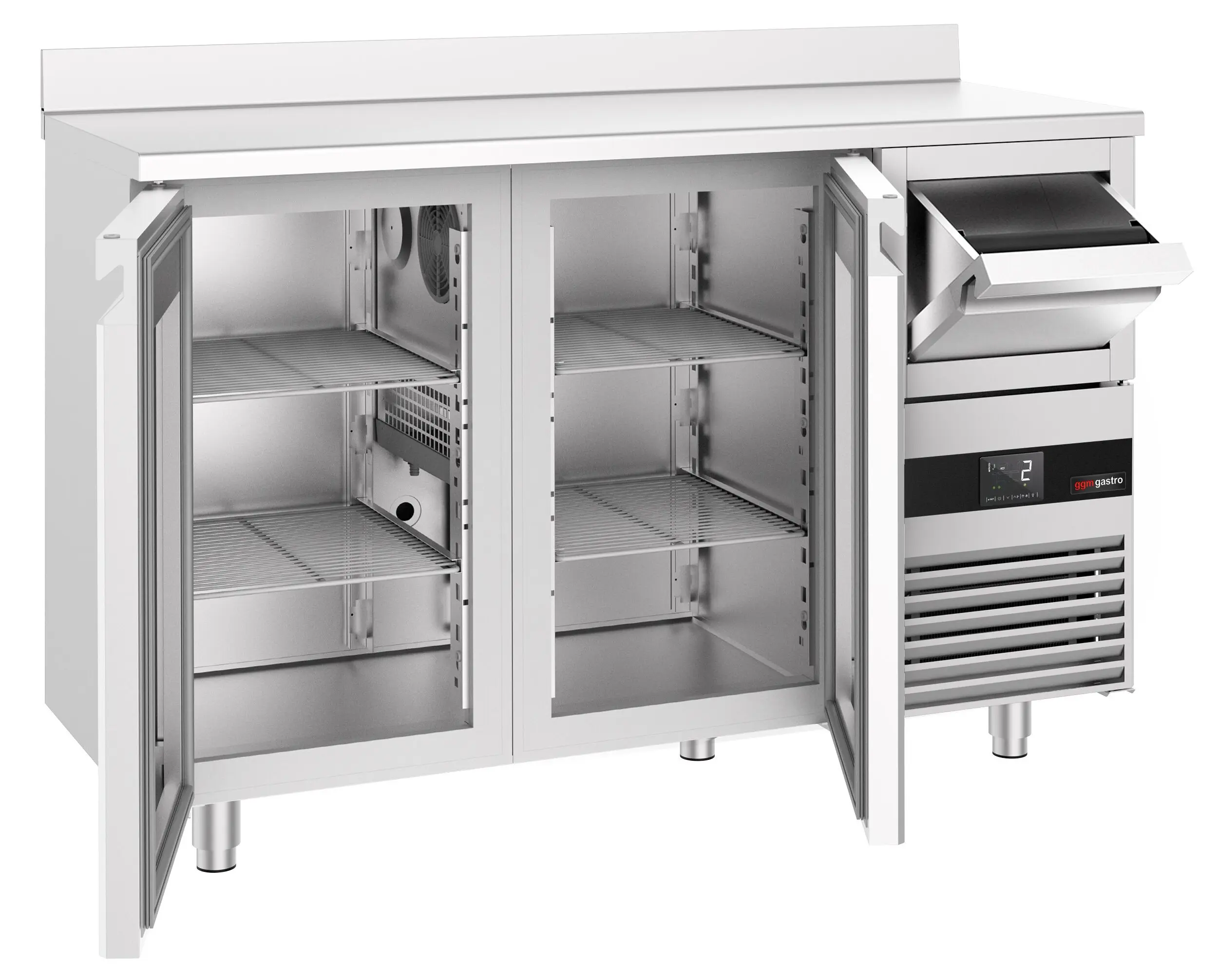 Холодильный барный стол GGM Gastro BGKF156DN#2#GT (Inox) - 4
