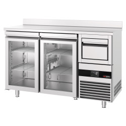 Холодильный барный стол GGM Gastro BGKF156DN#2#GT (Inox) Thumb