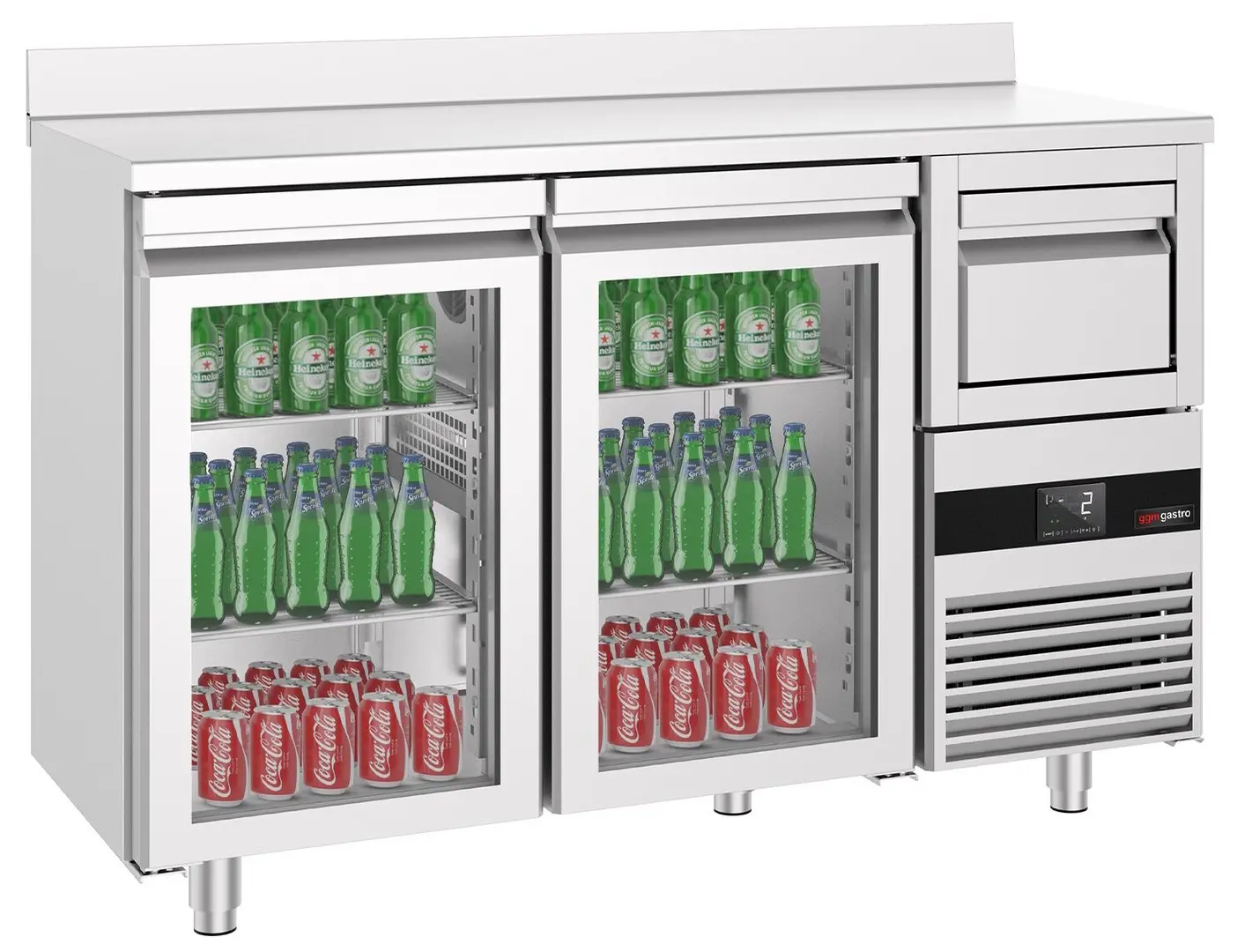 Холодильный барный стол GGM Gastro BGKF156DN#2#GT (Inox)