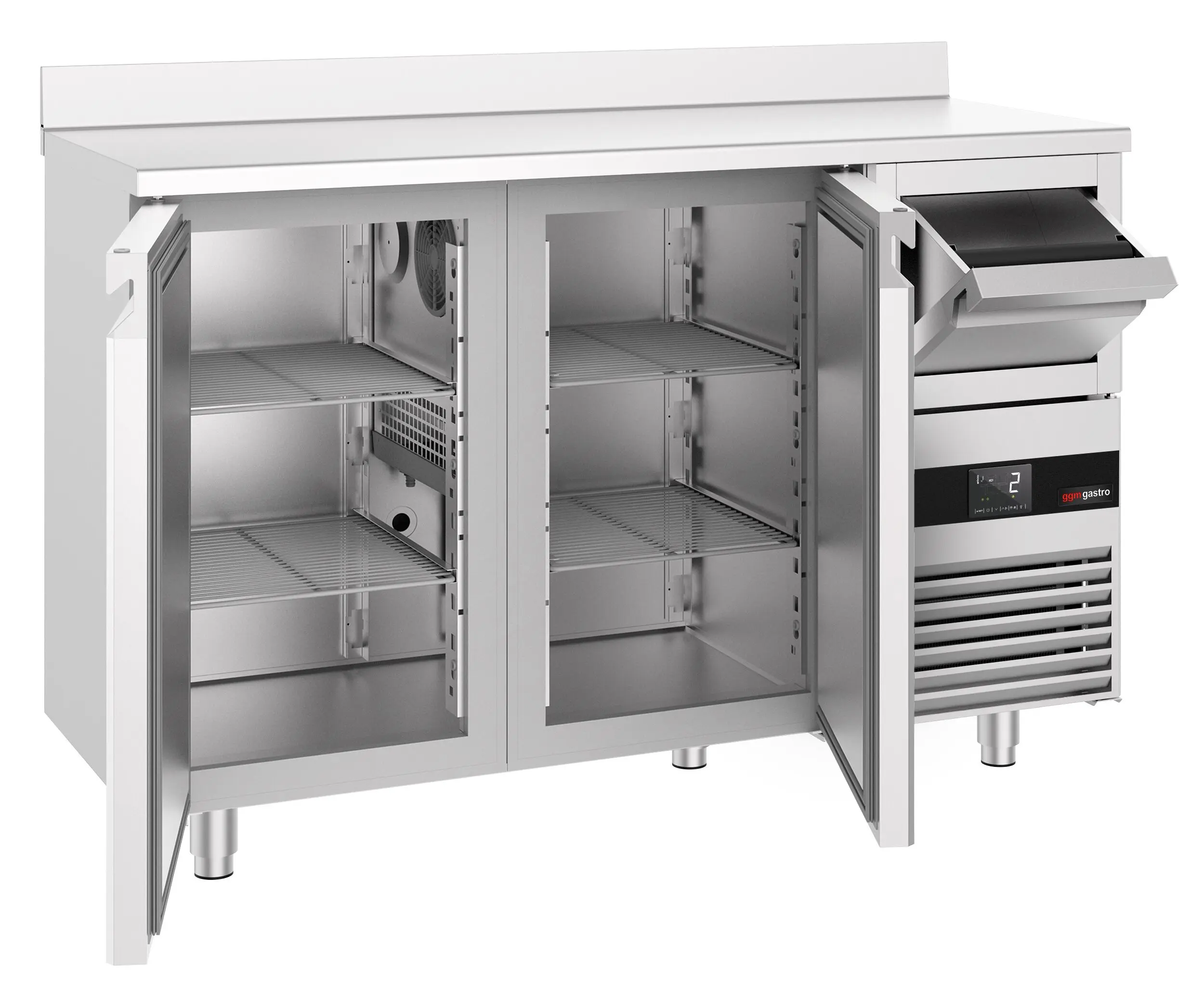 Masa frigorifica pentru bar GGM Gastro BGKF156DN (Inox) - 3