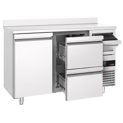 Masa frigorifica pentru bar GGM Gastro BGKF156DN#SBGKF12 (Inox) Thumb