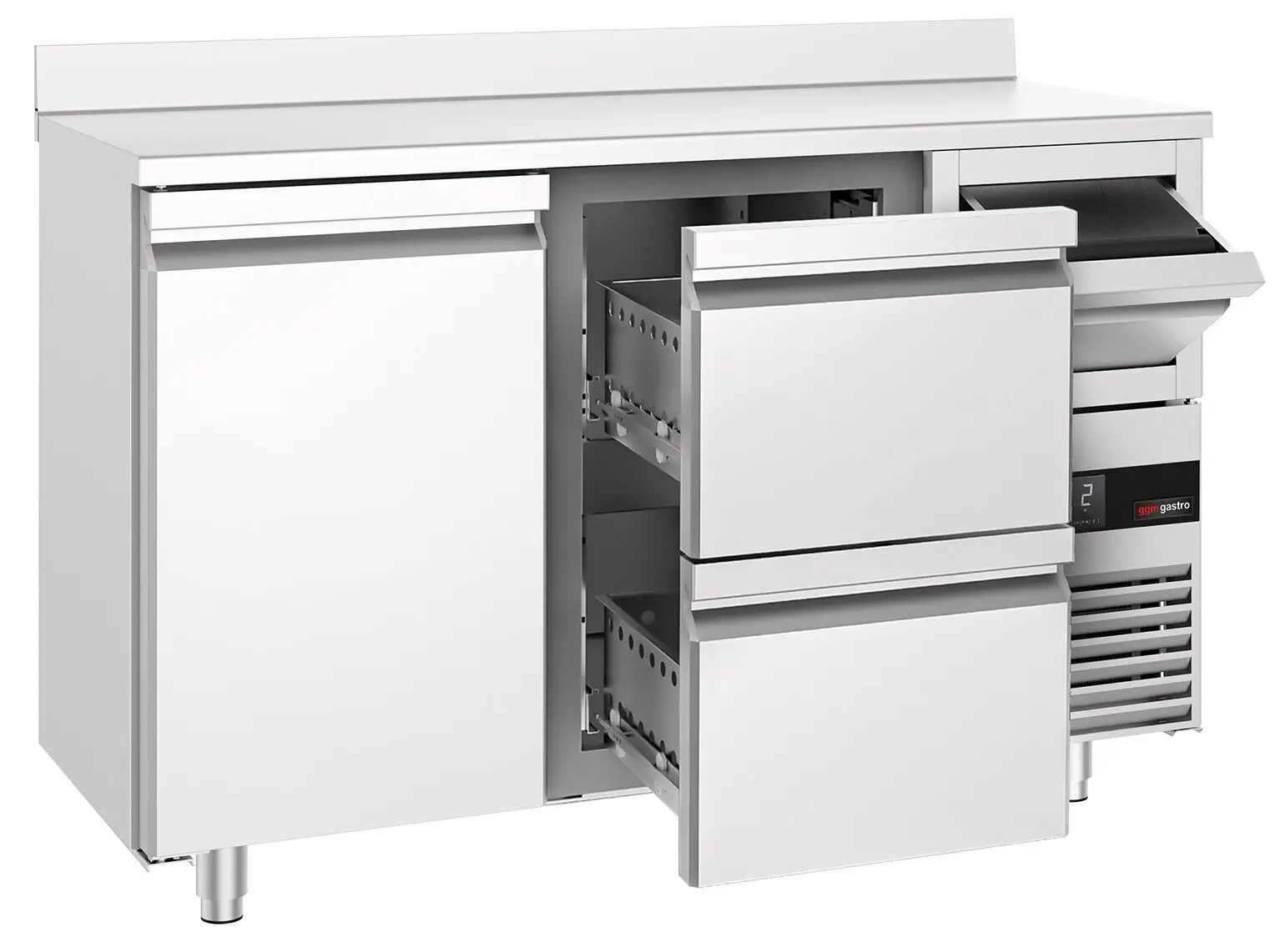 Masa frigorifica pentru bar GGM Gastro BGKF156DN#SBGKF12 (Inox) - 2