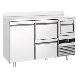 Masa frigorifica pentru bar GGM Gastro BGKF156DN#SBGKF12 (Inox)