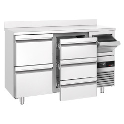 Masa frigorifica pentru bar GGM Gastro BGKF156DN#SBGKF1213 (Inox) Thumb