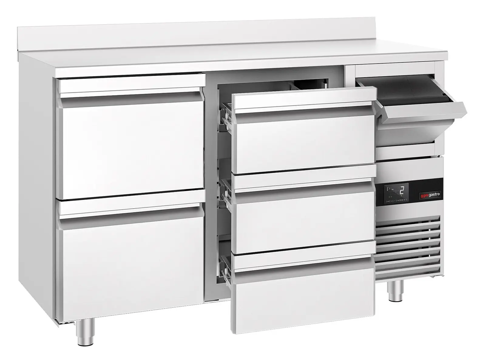 Masa frigorifica pentru bar GGM Gastro BGKF156DN#SBGKF1213 (Inox) - 2