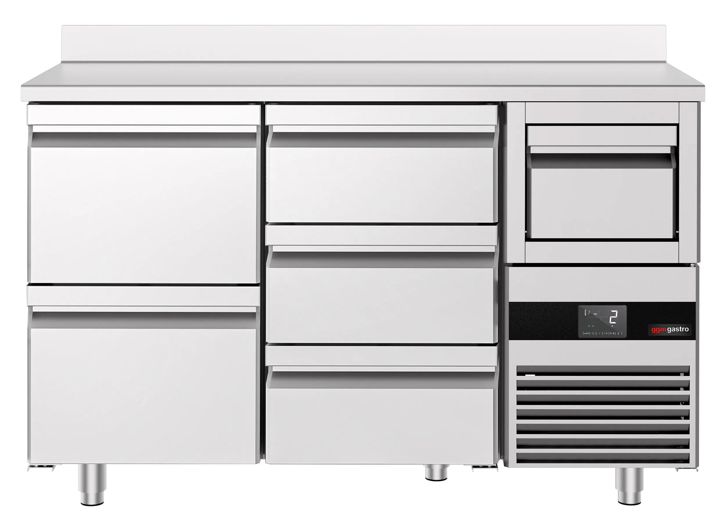 Masa frigorifica pentru bar GGM Gastro BGKF156DN#SBGKF1213 (Inox) - 3