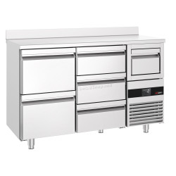 Masa frigorifica pentru bar GGM Gastro BGKF156DN#SBGKF1213 (Inox)