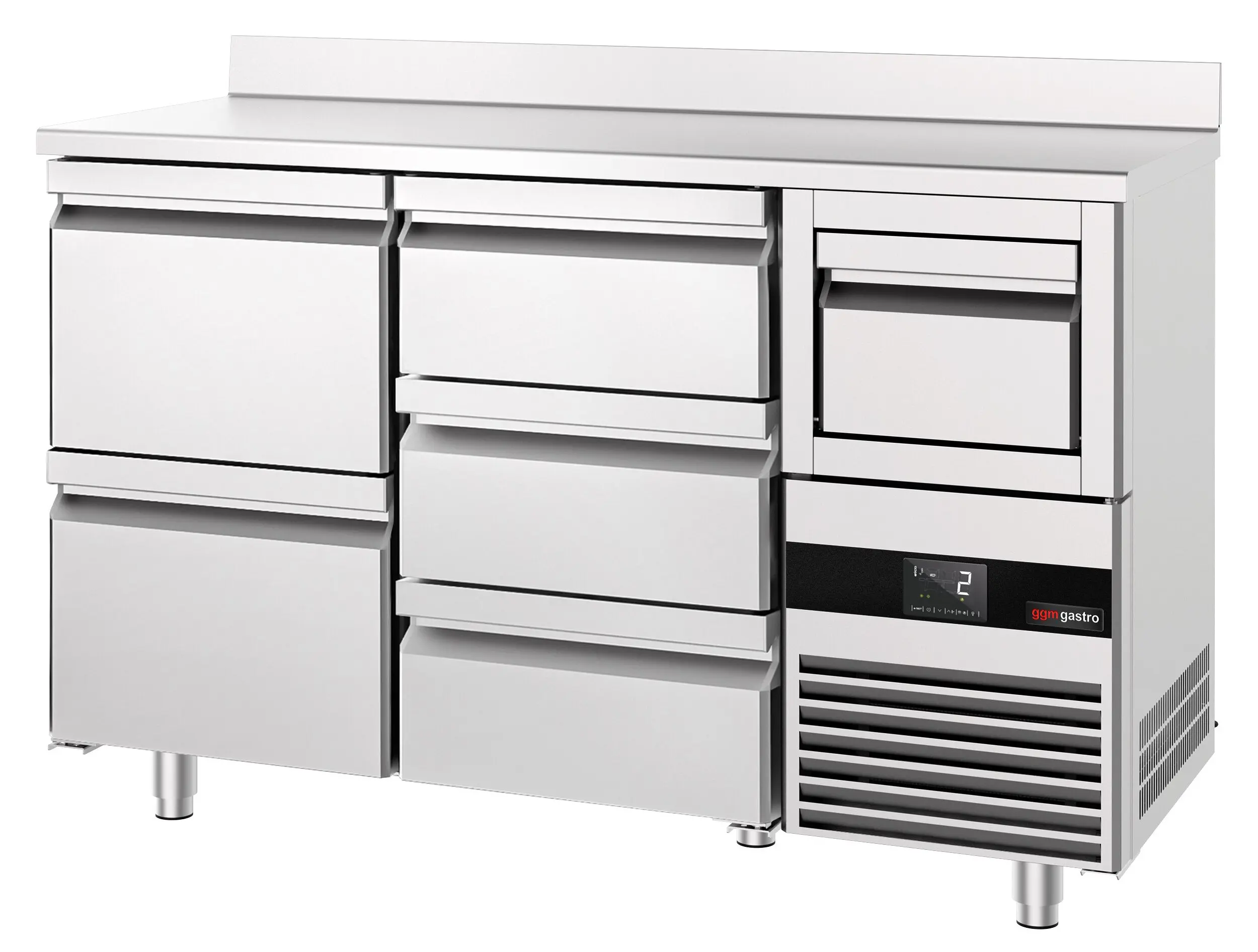 Masa frigorifica pentru bar GGM Gastro BGKF156DN#SBGKF1213 (Inox) - 4