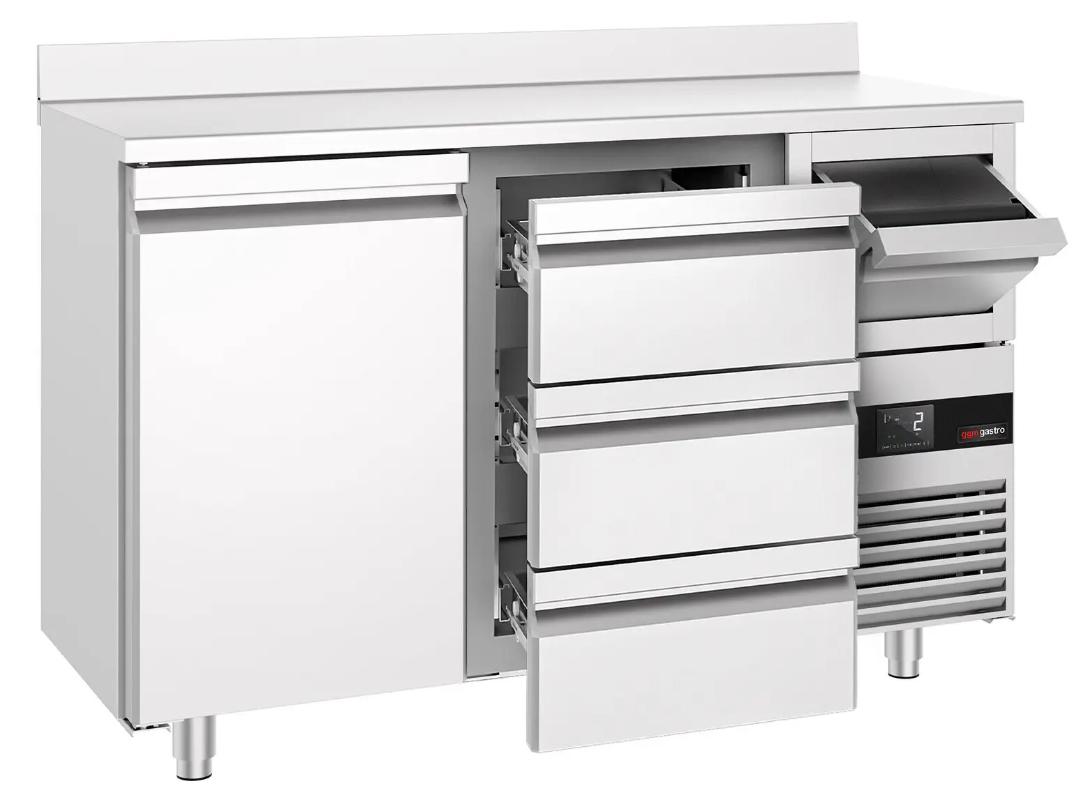 Masa frigorifica pentru bar GGM Gastro BGKF156DN#SBGKF13 (Inox) - 2