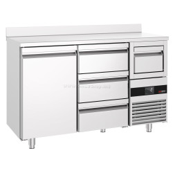 Masa frigorifica pentru bar GGM Gastro BGKF156DN#SBGKF13 (Inox)