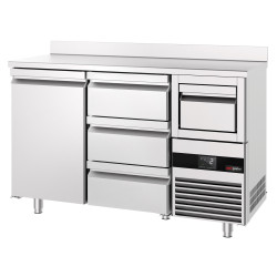 Masa frigorifica pentru bar GGM Gastro BGKF156DN#SBGKF13 (Inox) Thumb
