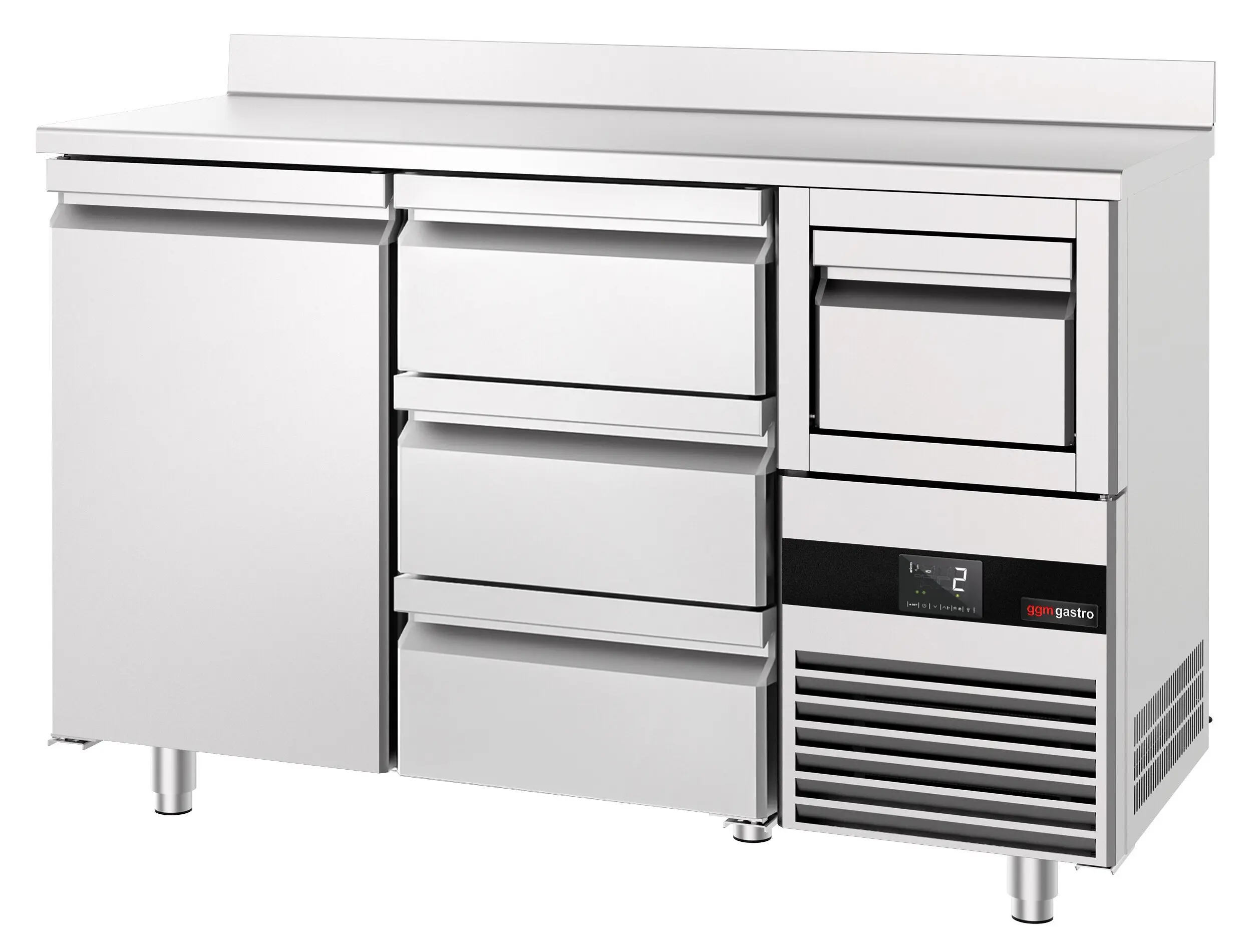 Masa frigorifica pentru bar GGM Gastro BGKF156DN#SBGKF13 (Inox) - 4