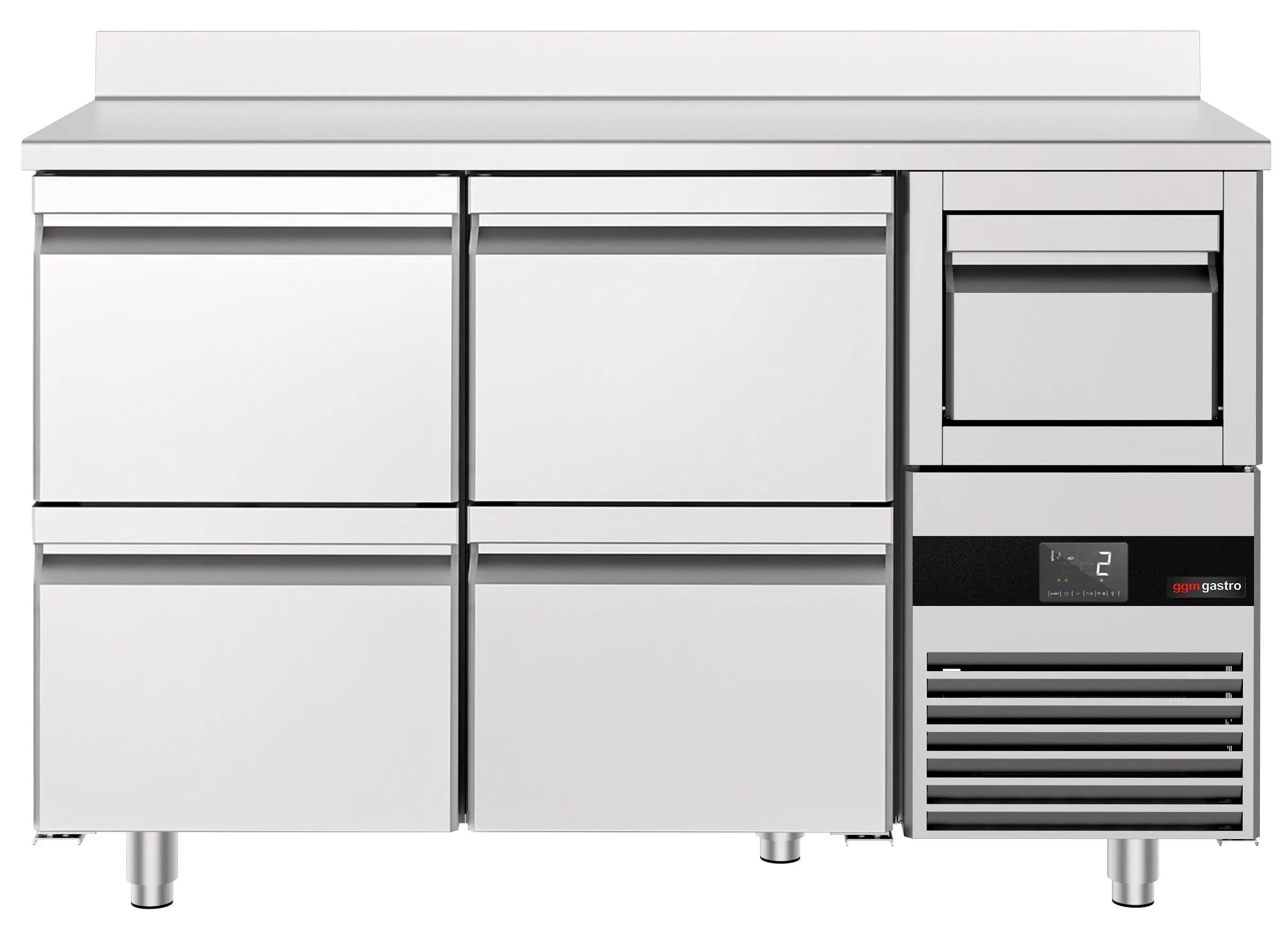 Masa frigorifica pentru bar GGM Gastro BGKF156DN4S (Inox) - 3