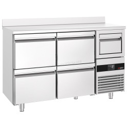 Masa frigorifica pentru bar GGM Gastro BGKF156DN4S (Inox)