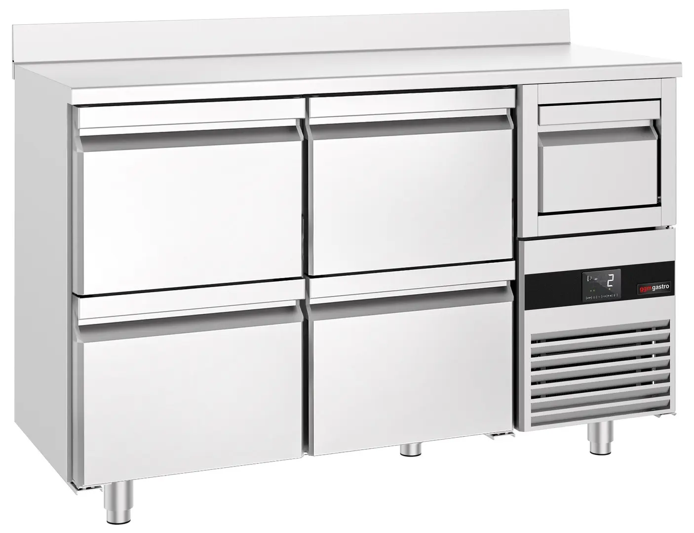 Masa frigorifica pentru bar GGM Gastro BGKF156DN4S (Inox)