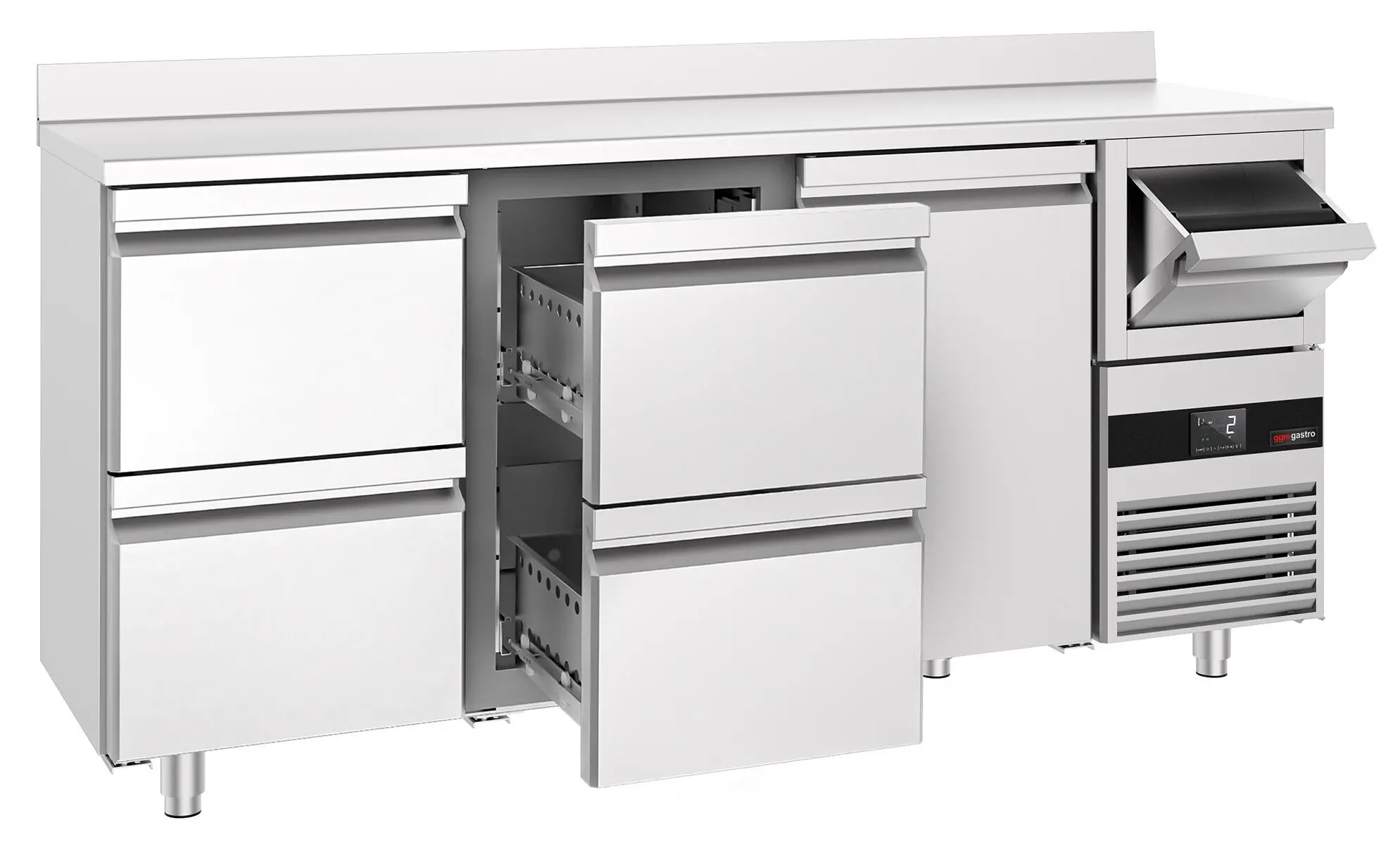 Masa frigorifica pentru bar GGM Gastro BGKF216DN#2#SBGKF12 (Inox) - 2