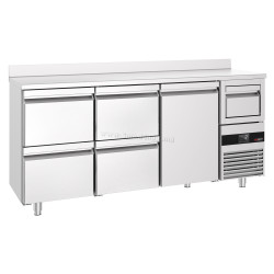 Masa frigorifica pentru bar GGM Gastro BGKF216DN#2#SBGKF12 (Inox)