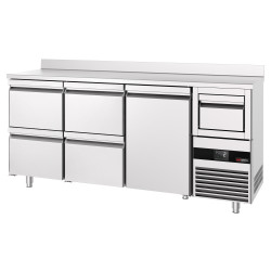 Masa frigorifica pentru bar GGM Gastro BGKF216DN#2#SBGKF12 (Inox) Thumb