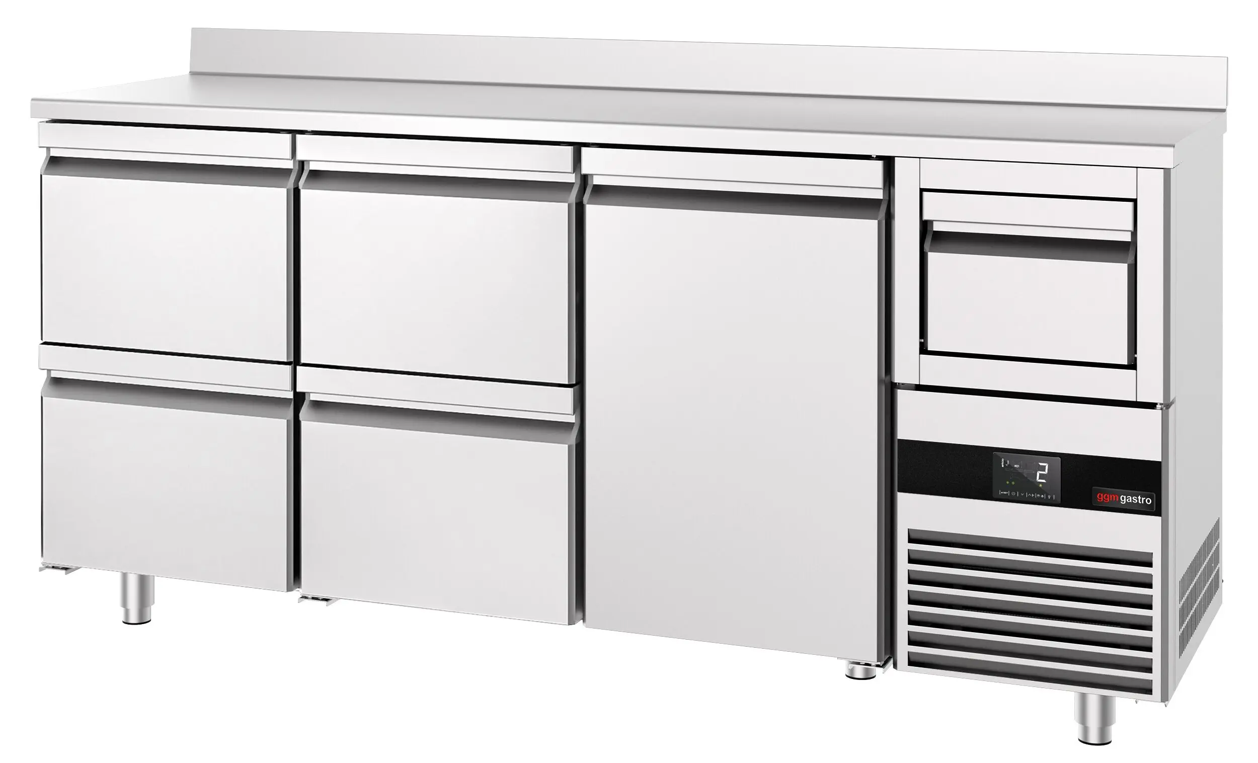 Masa frigorifica pentru bar GGM Gastro BGKF216DN#2#SBGKF12 (Inox) - 4