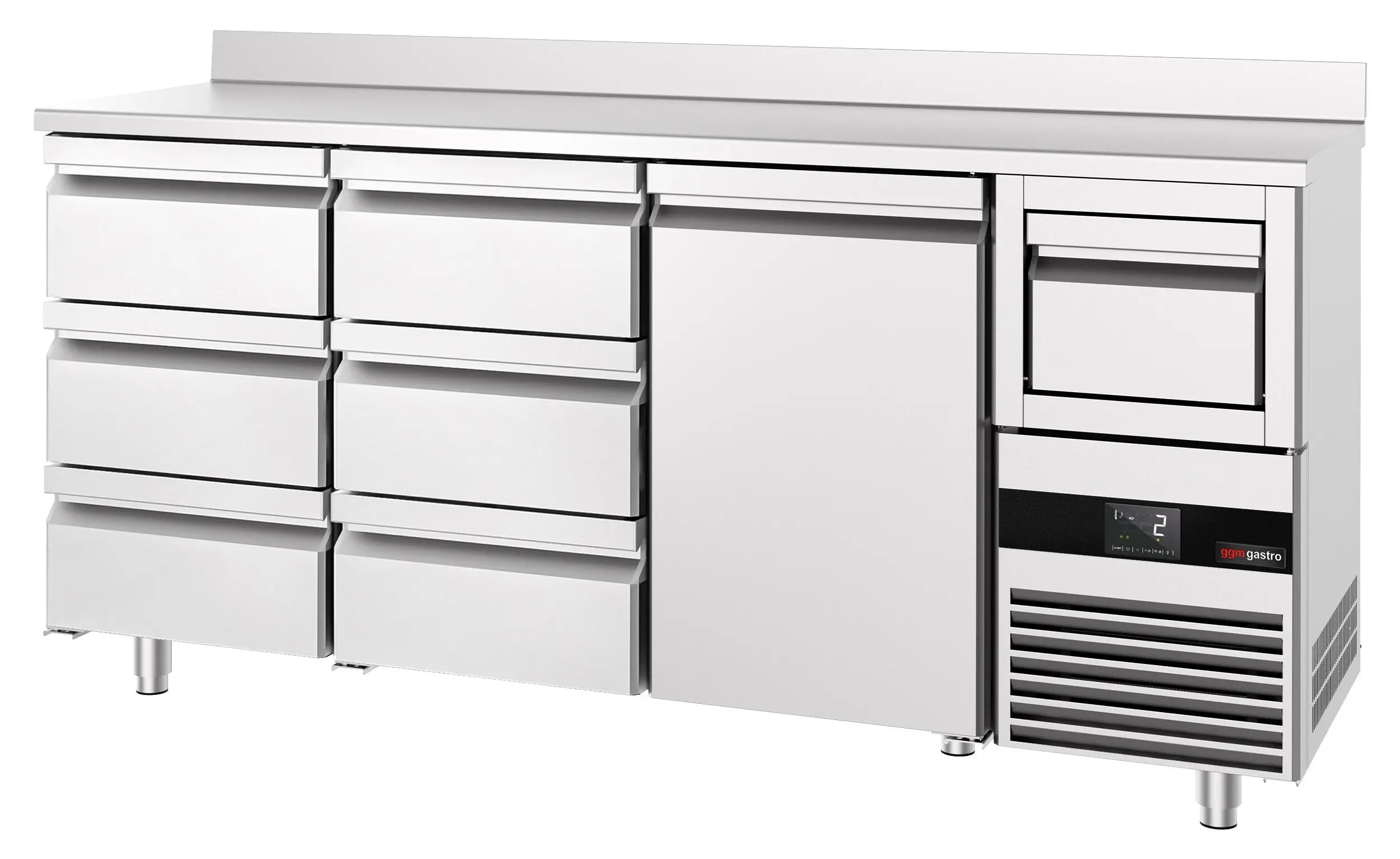 Masa frigorifica pentru bar GGM Gastro BGKF216DN#2#SBGKF13 (Inox) - 4