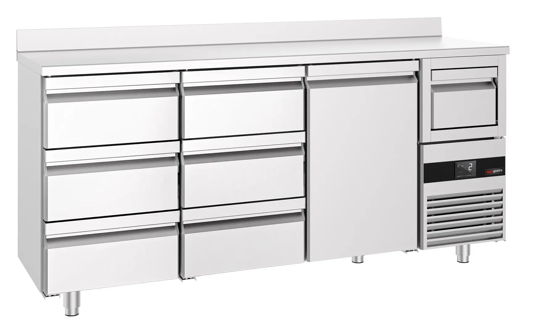 Masa frigorifica pentru bar GGM Gastro BGKF216DN#2#SBGKF13 (Inox)