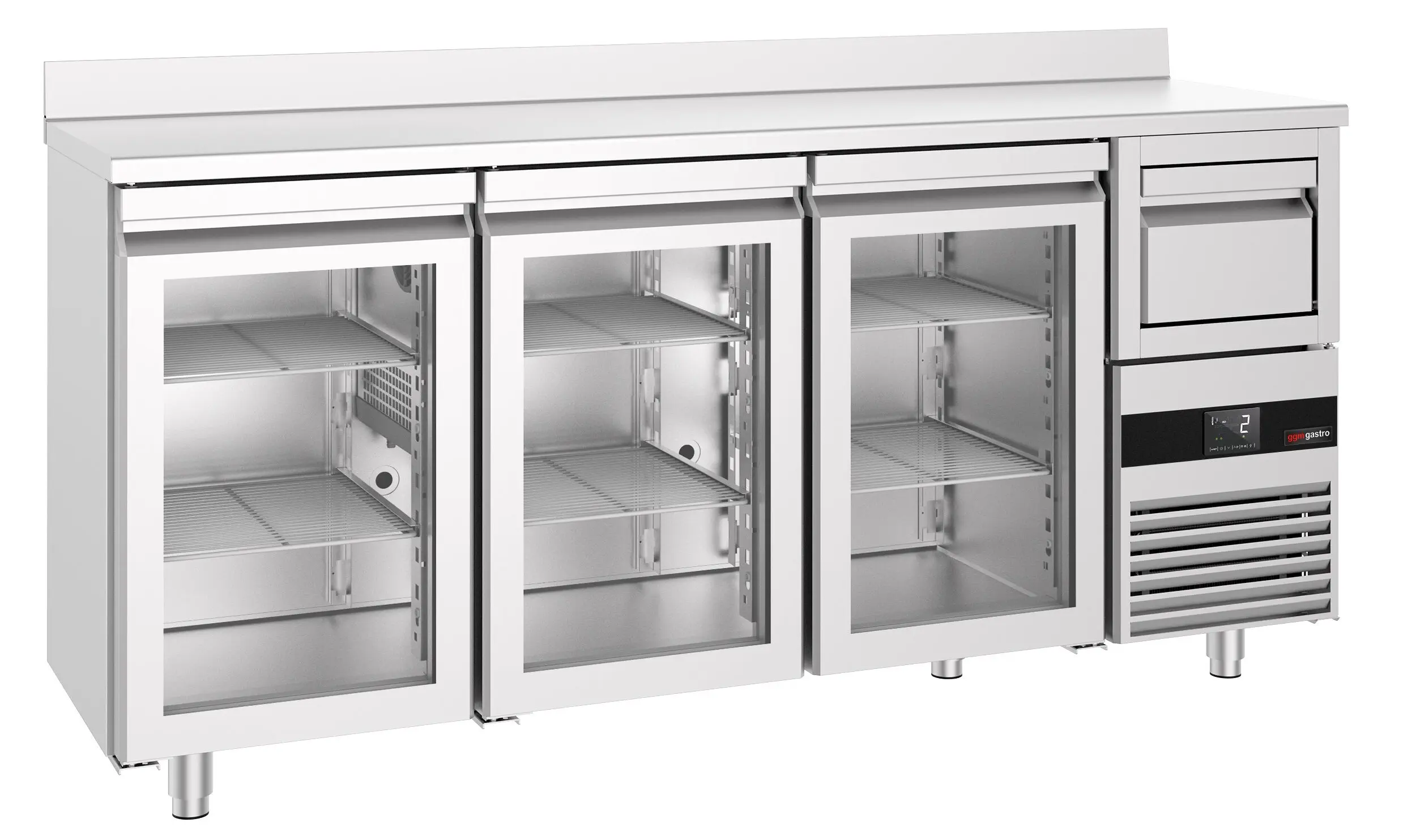 Masa frigorifica pentru bar GGM Gastro BGKF216DN#3#GT (Inox) - 3