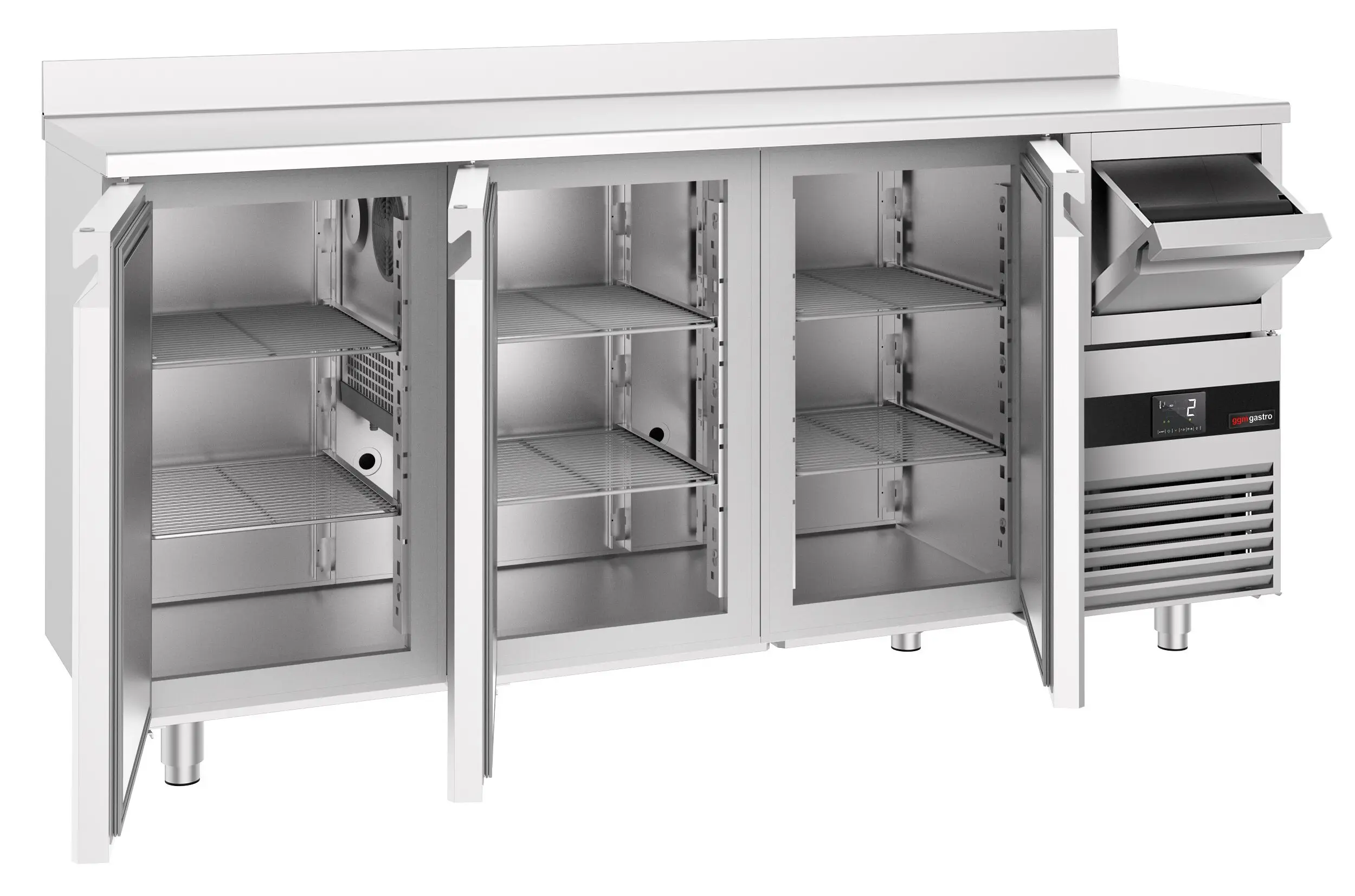 Masa frigorifica pentru bar GGM Gastro BGKF216DN#3#GT (Inox) - 4